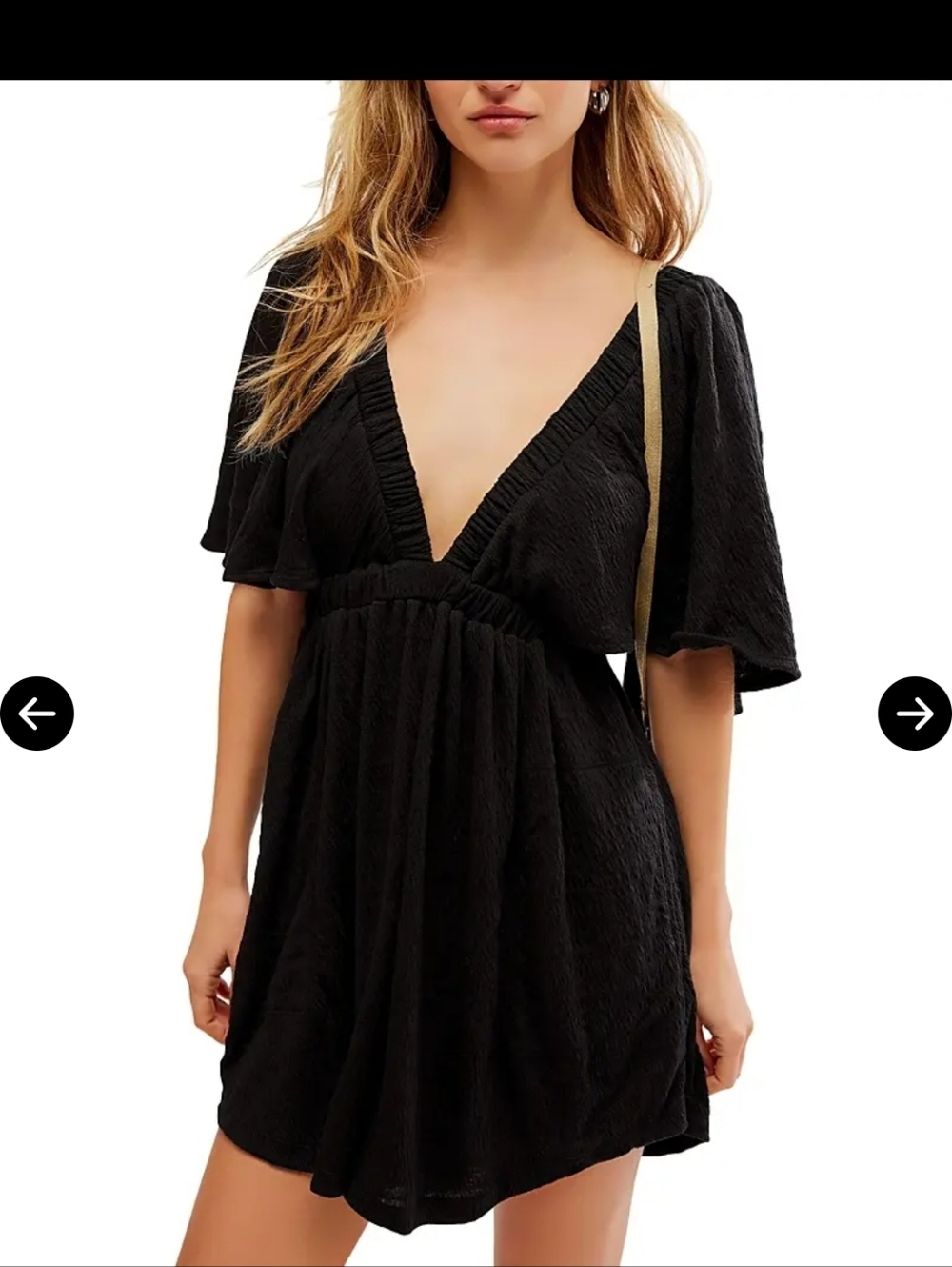 Free People Beach  La La Romper Sz. Xs Black